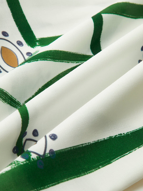 Damski Komplet Koszula i Szorty z Wzorem Geometrycznym