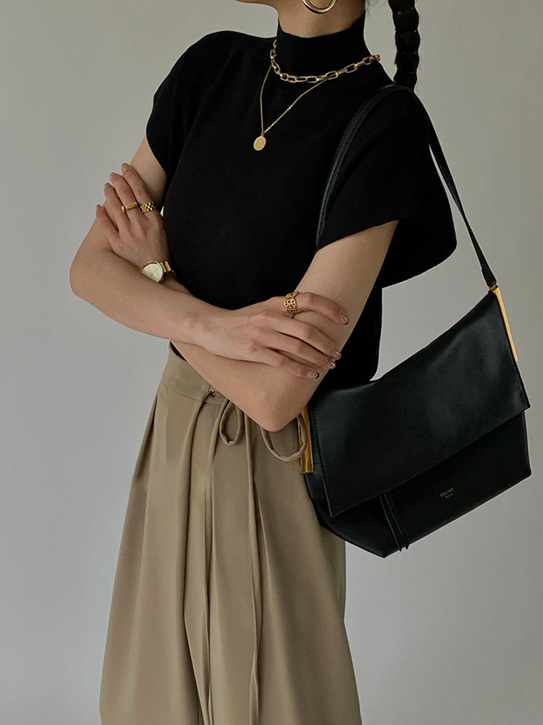 Bluzka damska bez rękawów, w jednolitym kolorze, z okrągłym dekoltem