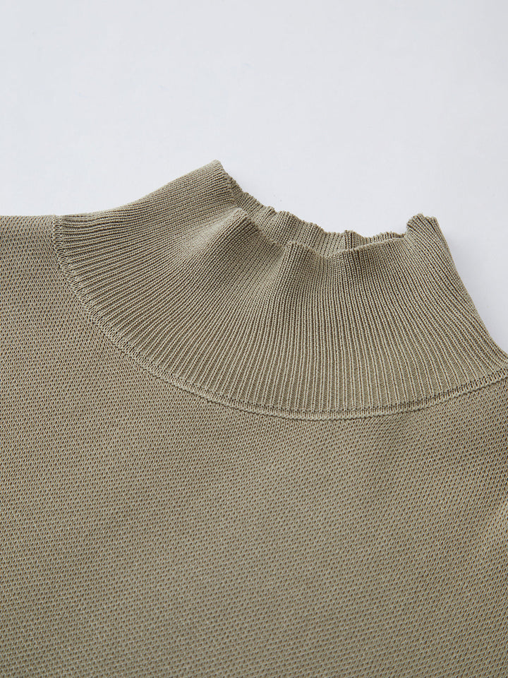 Bluzka damska bez rękawów, w jednolitym kolorze, z okrągłym dekoltem