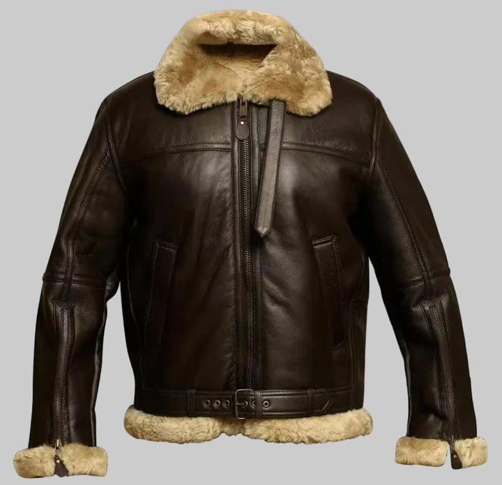 Męska Kurtka Lotnicza z Kołnierzem i Zamkiem Błyskawicznym