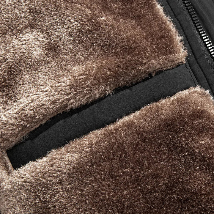 Męska Kurtka Puchowa z Kapturem i Podszewką przy Kołnierzu