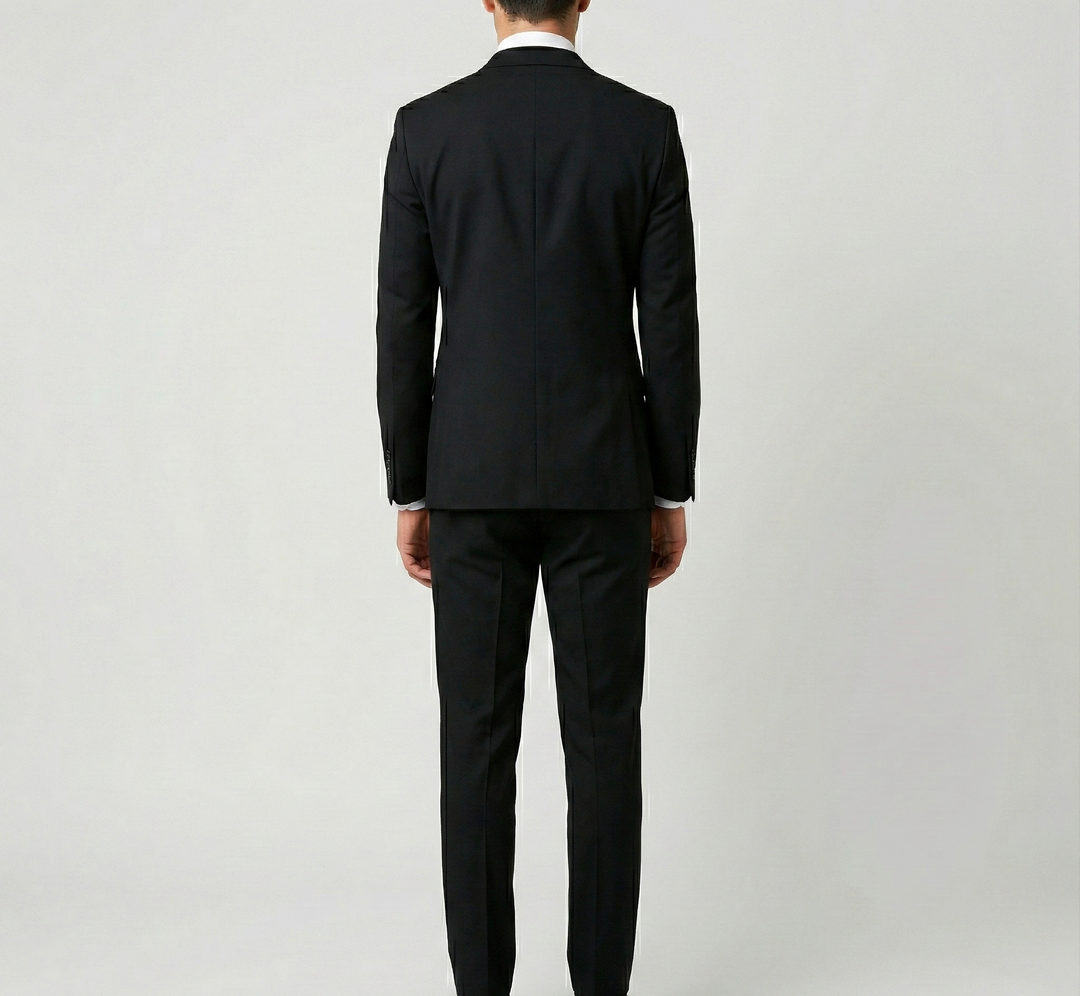 Męski Trzyczęściowy Garnitur z Marynarką Kamizelką i Spodniami