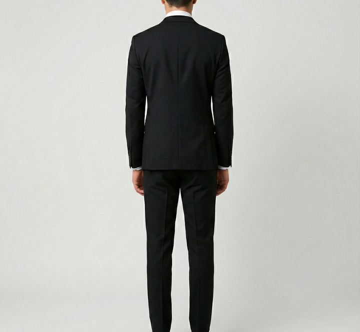 Męski Trzyczęściowy Garnitur z Marynarką Kamizelką i Spodniami