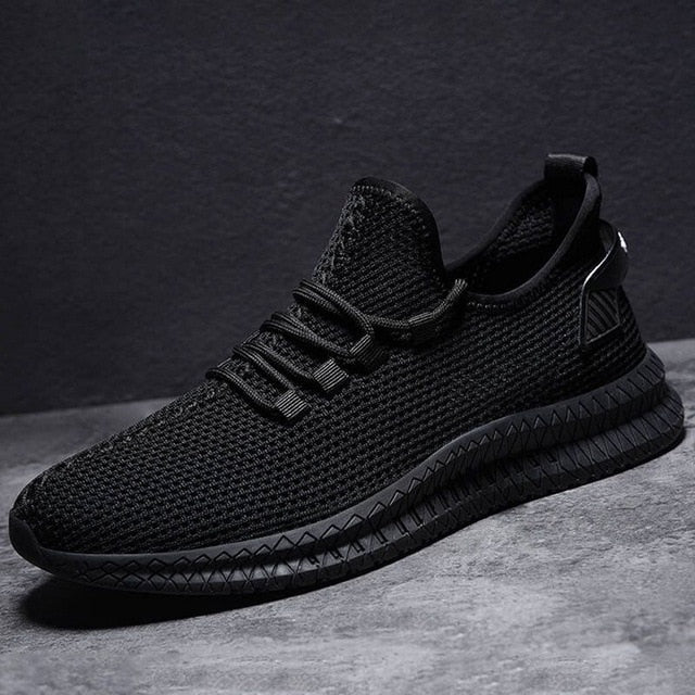 Męskie sneakersy sportowe z siateczką i elastyczną podeszwą