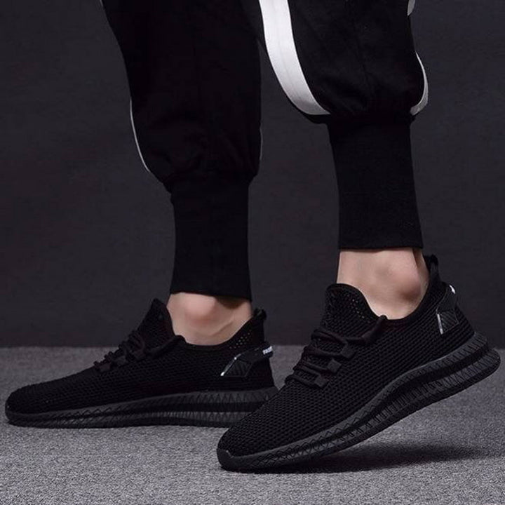 Męskie sneakersy sportowe z siateczką i elastyczną podeszwą