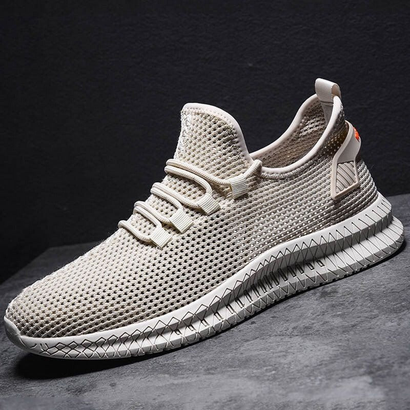 Męskie sneakersy sportowe z siateczką i elastyczną podeszwą