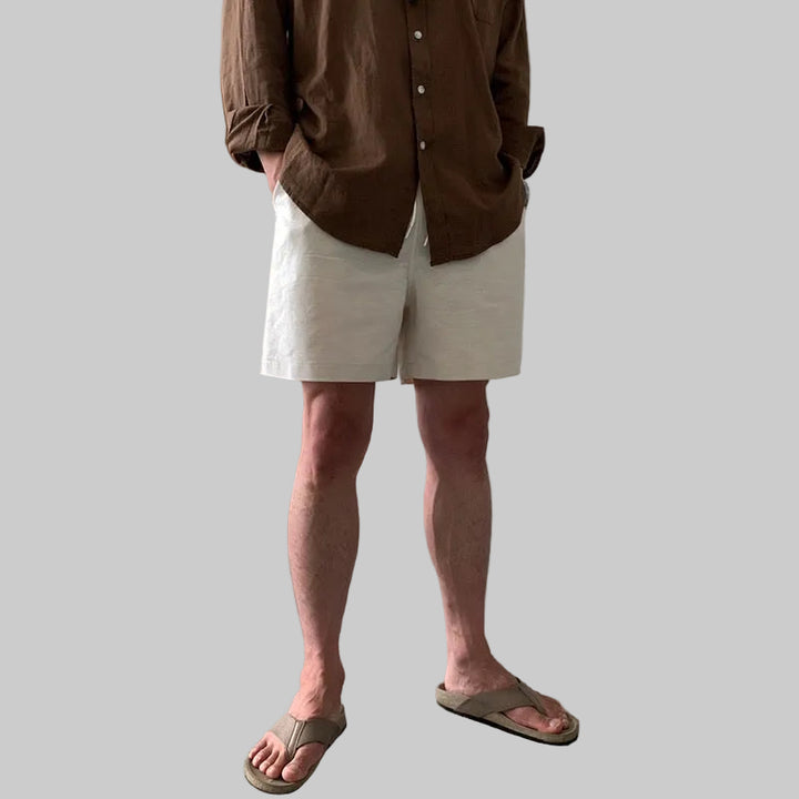 Męskie Szorty z Prostą Nogawką i Kieszeniami